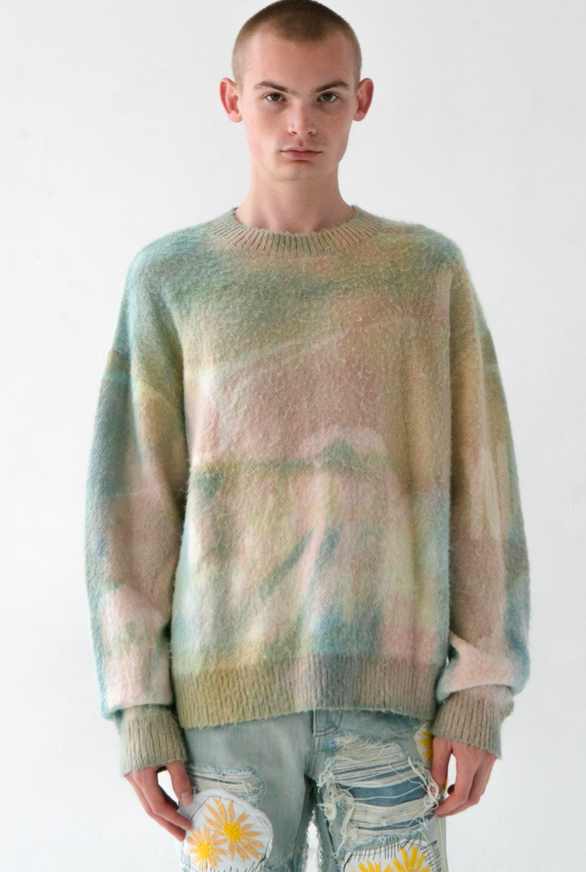 FUSION-DYED “ARE YOU READY” CREWNECK SWEATER - Trendy Maker lab