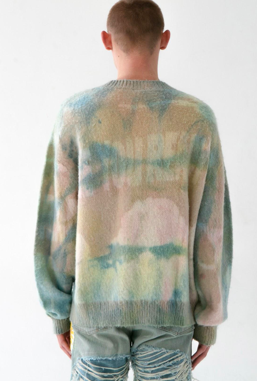 FUSION-DYED “ARE YOU READY” CREWNECK SWEATER - Trendy Maker lab