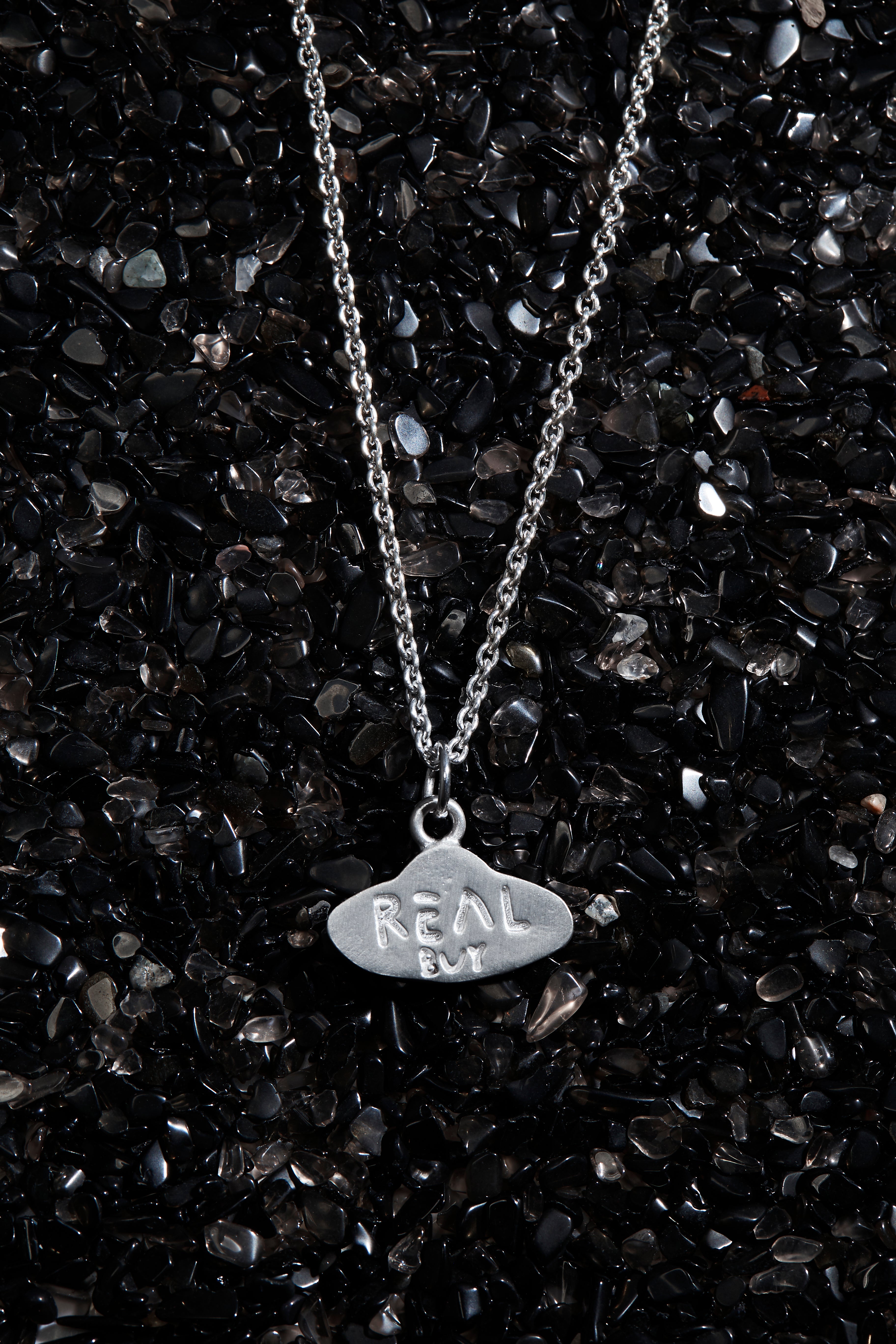 THE REAL BUY X WWW. WILL SHOTT STERLING SILVER UFO NECKLACE - Trendy Maker