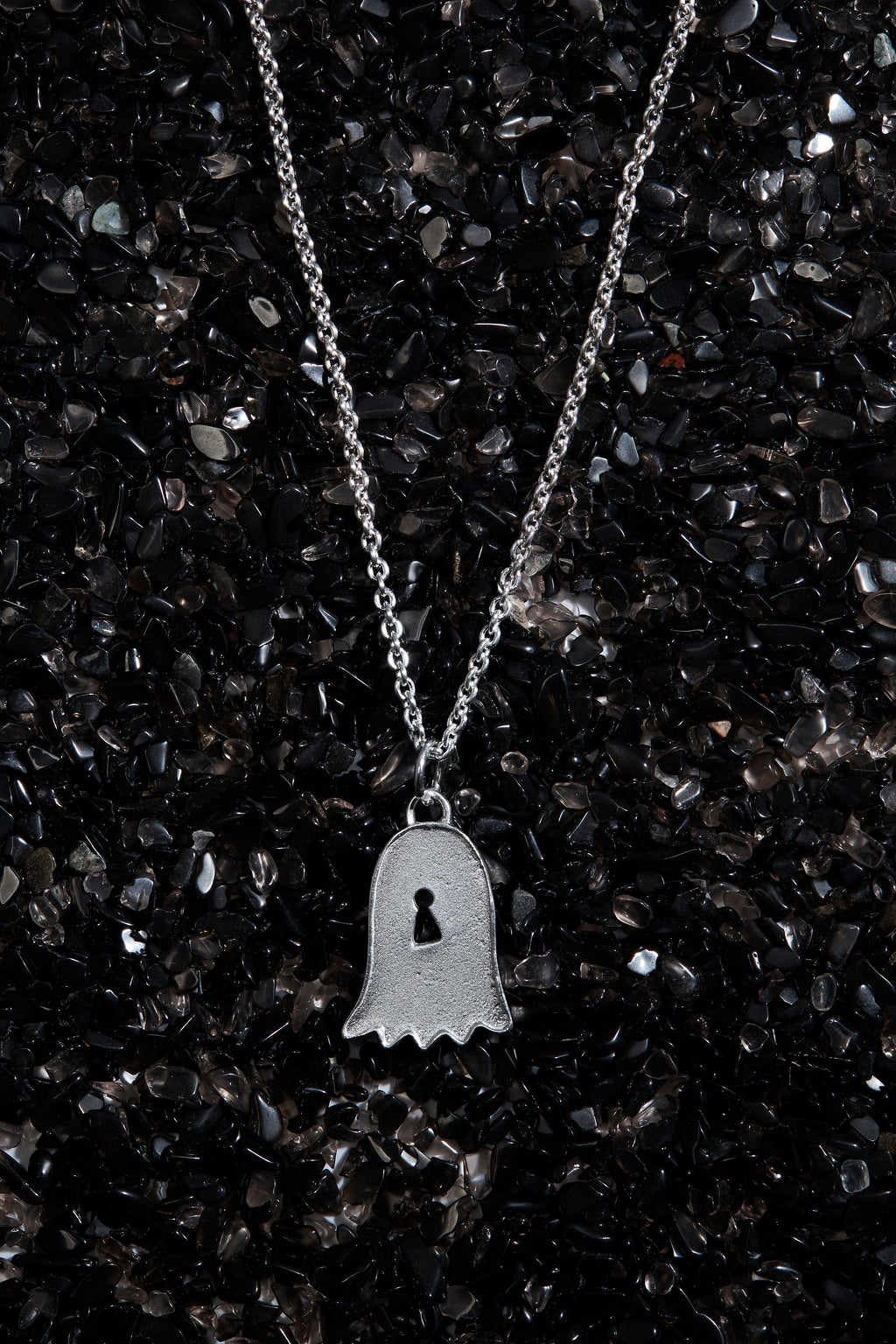 THE REAL BUY X WWW. WILL SHOTT STERLING SILVER GHOST NECKLACE - Trendy Maker
